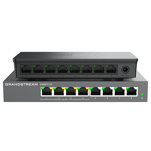 Grandstream GWN7711P 8 port (4xPOE)L2-Lite Managed POE Network Switch