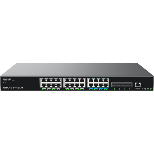 GWN7822P 24 PORT POE 4 SFP+ LAYER 3 MULTI-GIGABIT SWITCH