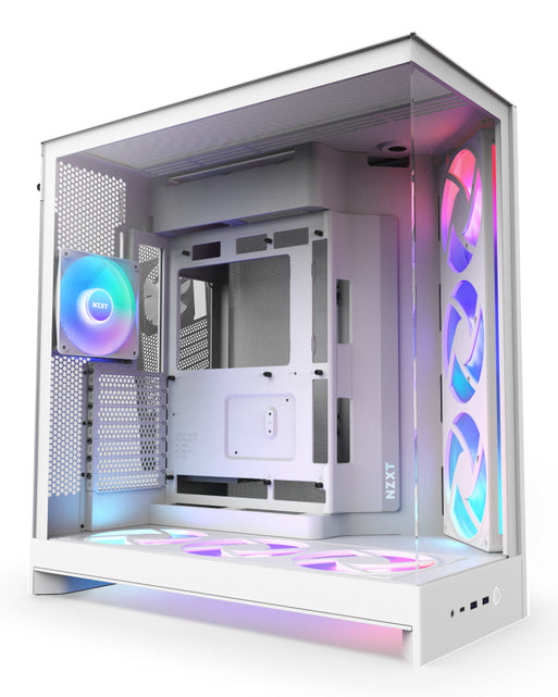 NZXT H9 FLOW RGB+ MID TOWER CASE WHITE