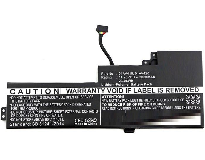 CoreParts Laptop Battery for Lenovo 22.80Wh Li-Pol 11.4V 2000mAh Black, ThinkPad T470, ThinkPad T470 20HD002TCD, ThinkPad T470 20HDA003CD