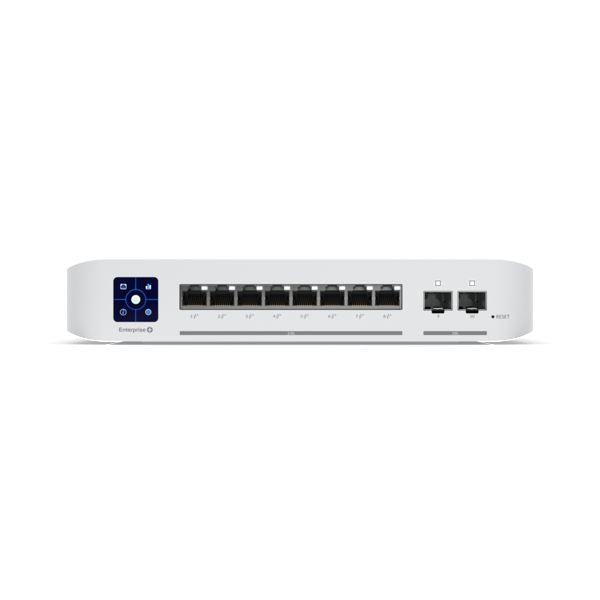 Ubiquiti Fully managed, L3, 8x 2.5GbE RJ-45 ports, 2x 10G SFP+ ports, 80 Gbps switching capacity, PoE, UniFi Network