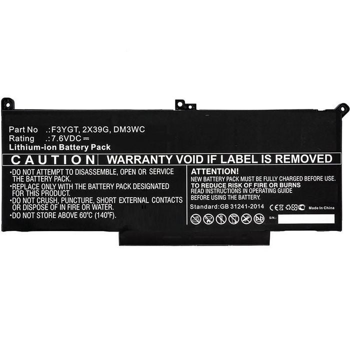 CoreParts Laptop Battery for Dell 44.08Wh 4 cells Li-Po 7.6V 5800mAh Black, Dell Latitude 12 7000, Latitude 12 7290, Latitude 13 7000 7390, and many more