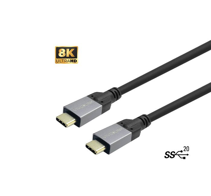 Vivolink USB-C to USB-C Cable 3m USB3.2 Supports 20 Gbps data Certified for business