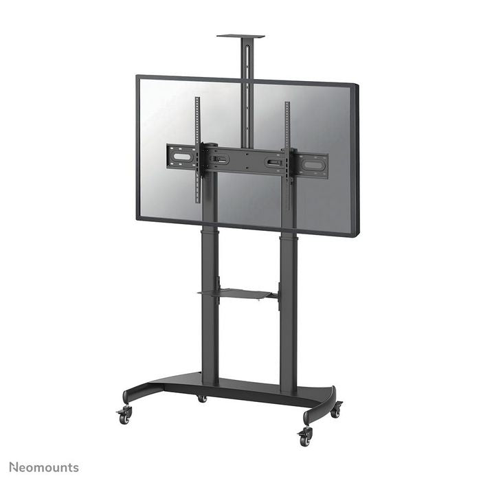 Neomounts PLASMA-M1950E, Display Trolley, 60-100", Max 100 kg, Manual H:134-166 cm, VESA 200x200-1000x600, Incl. cam/hardware shelf - Black