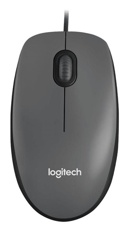 Logitech Mouse M90, USB Type-A, Grey