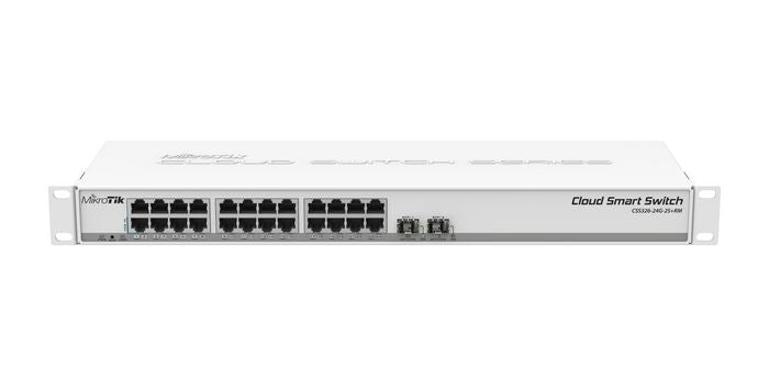 CSS326-24G-2S+RM network switch, 24x 10/100/1000 RJ-45, 2x SFP+, PoE, 440 x 144 x 44 mm