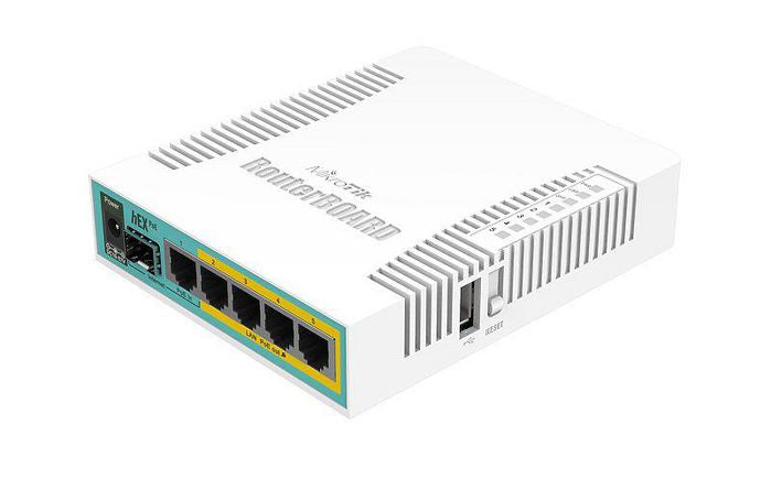 MikroTik 800 MHz, 128 MB, PoE, SFP, USB, 12-57 V