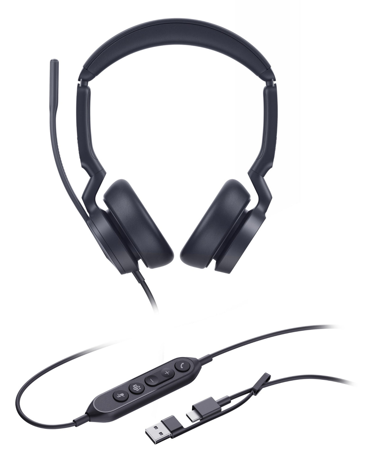 Yealink UH46 is a high-quality wired headset with ANC - Dual Teams
