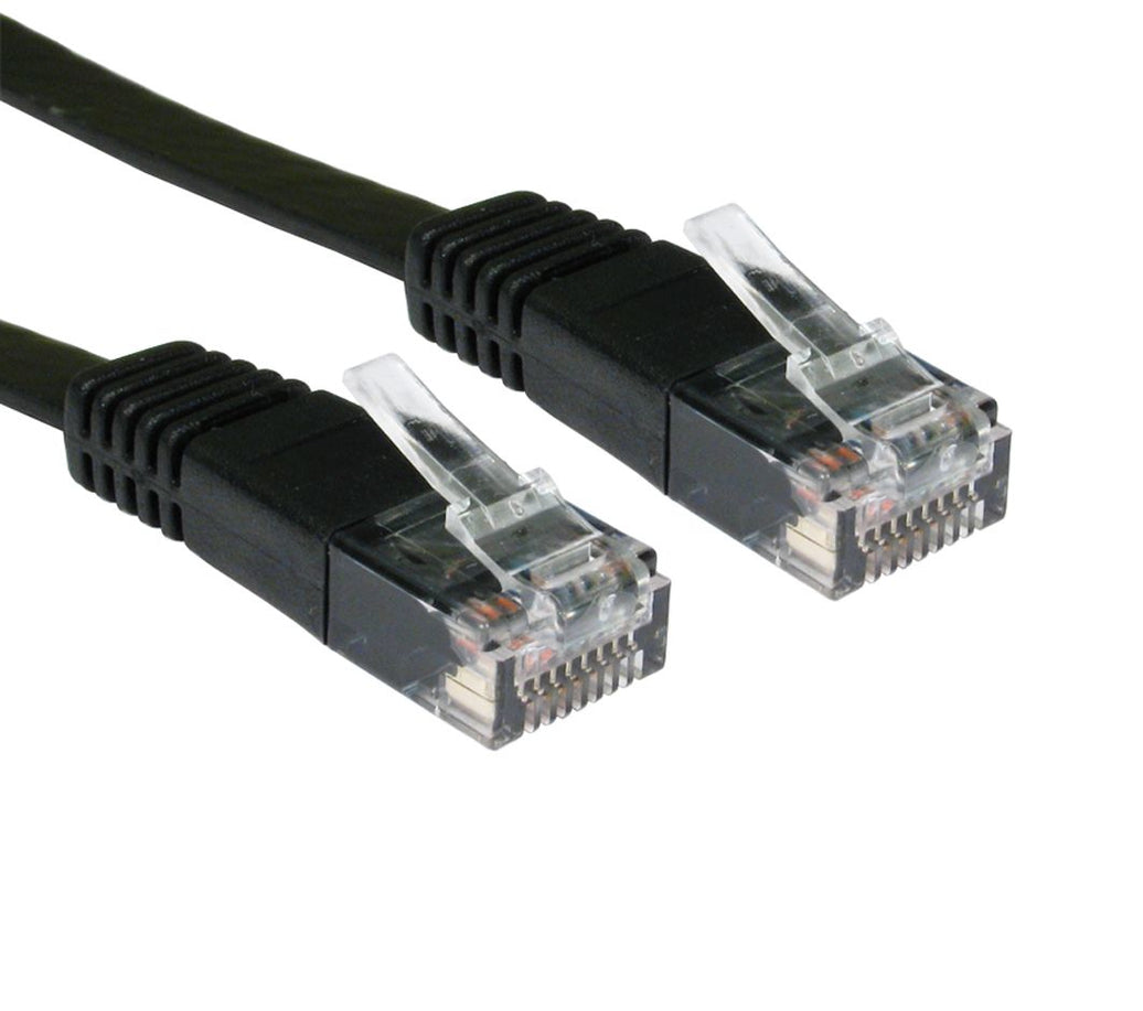 CDL 1m Cat5e Flat Patch Cable Blac
