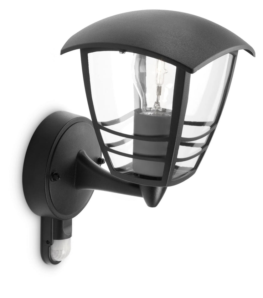 Philips LED Creek Wall Lantern Black with Sensor