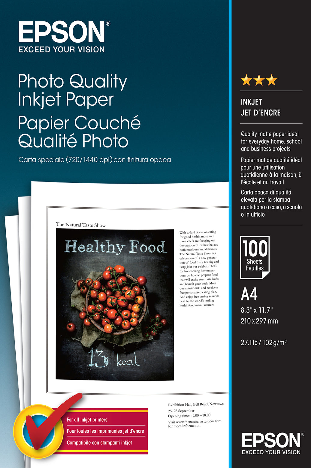 A4 Photo Quality Inkjet Paper (100 sheets)