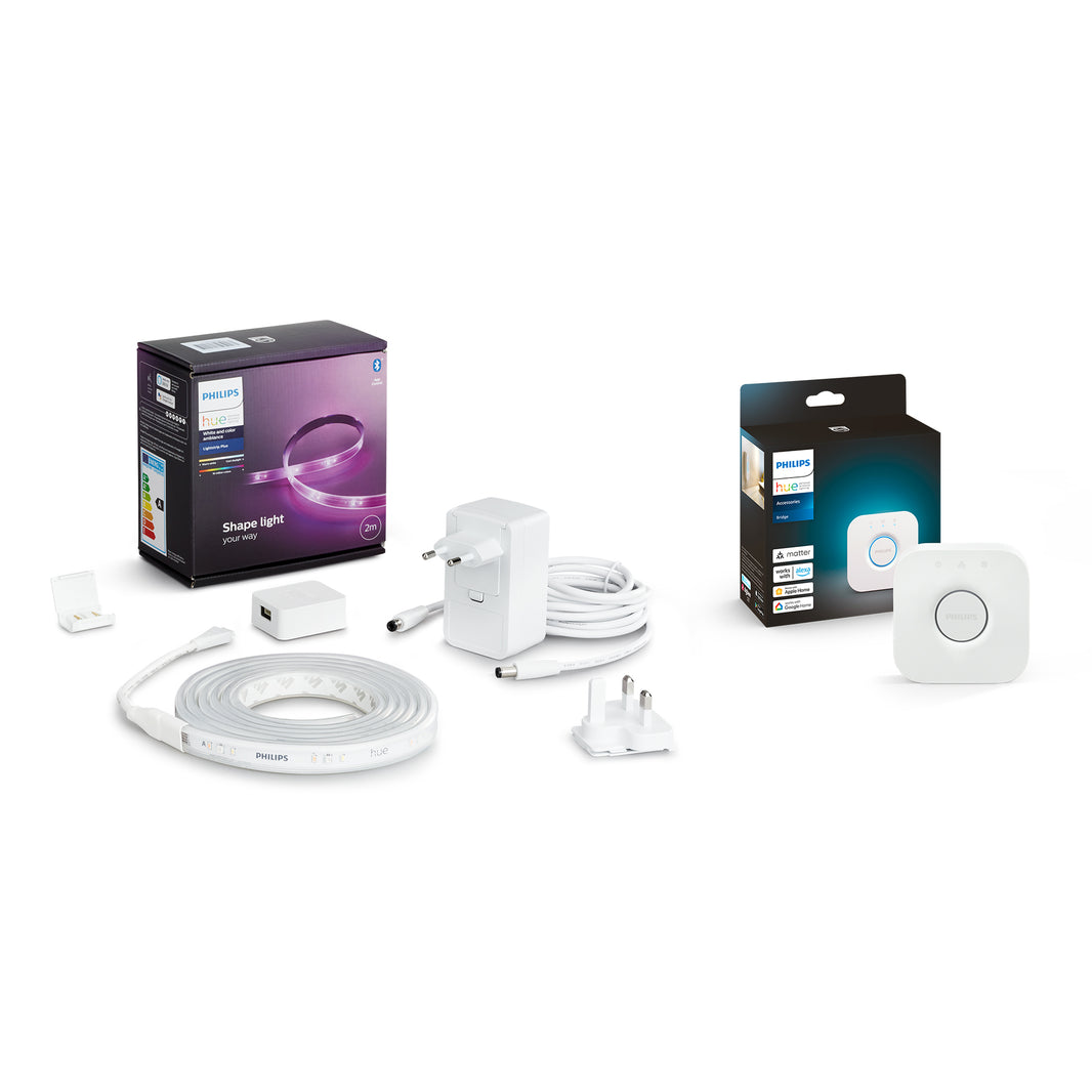 Philips Hue Whte And Colour Ambiance Lightstrip V4 2 Metre And Bridge