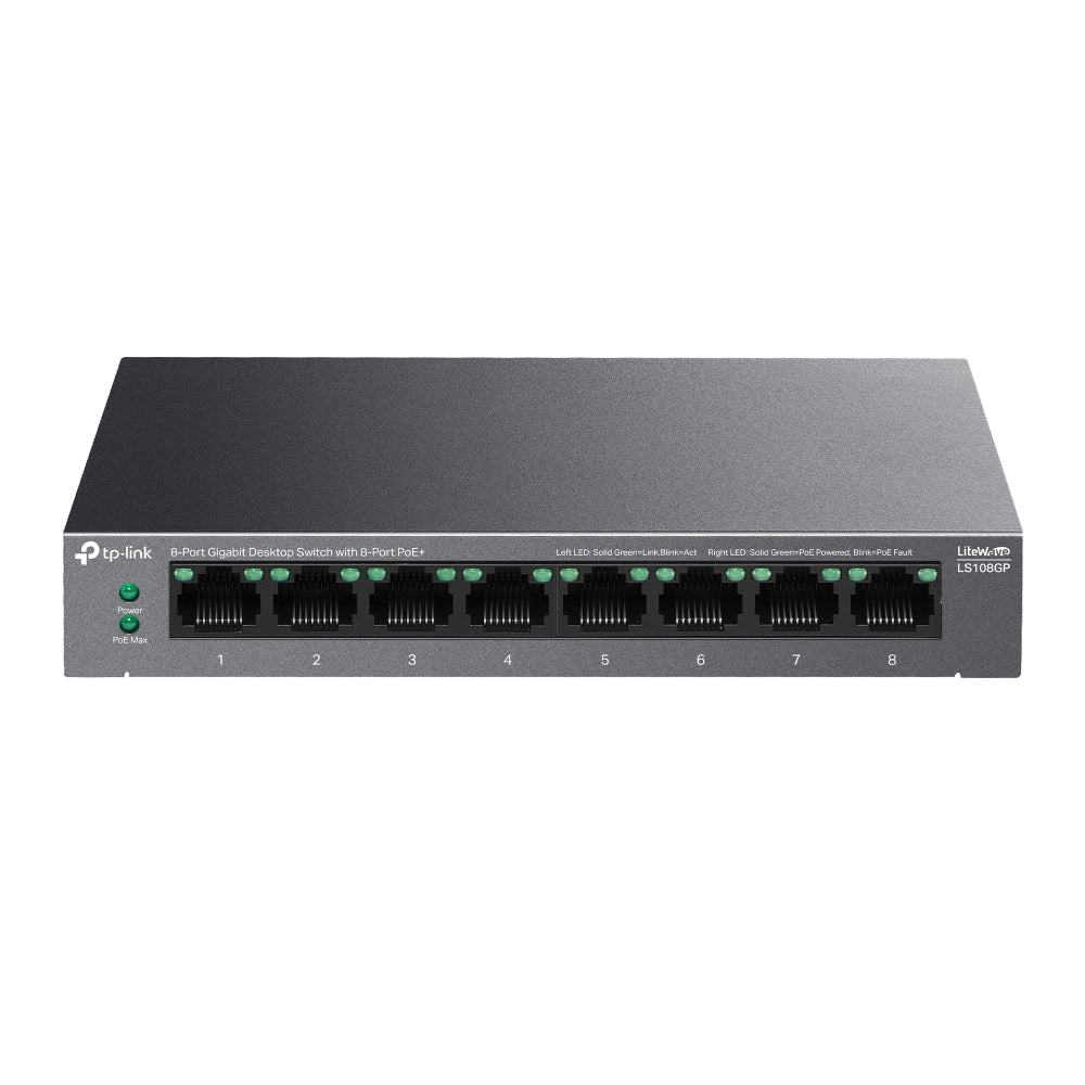 TP-LINK 8-PT GB DESKTOP SWT 8PT POE+