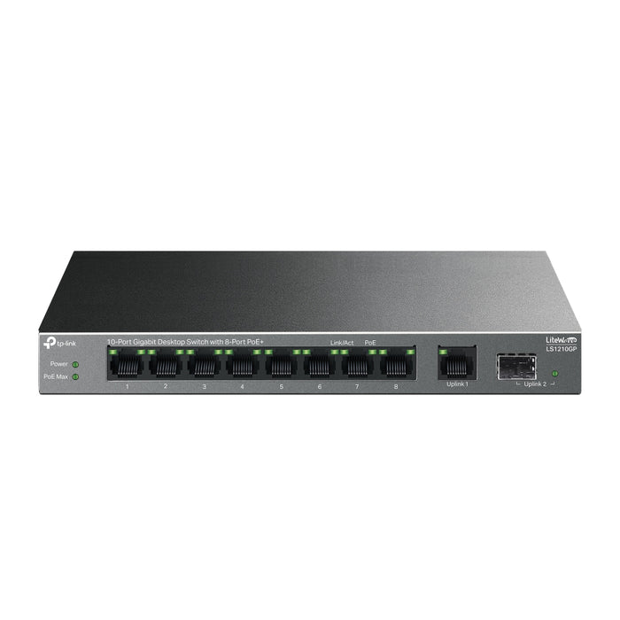TP-LINK 10-PORT GB DESKTOP SWT 8PT POE
