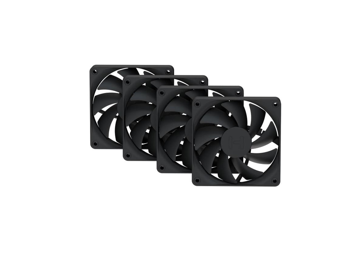 HYTE FA12 120MM CASE FANS PITCH BLK 4PK