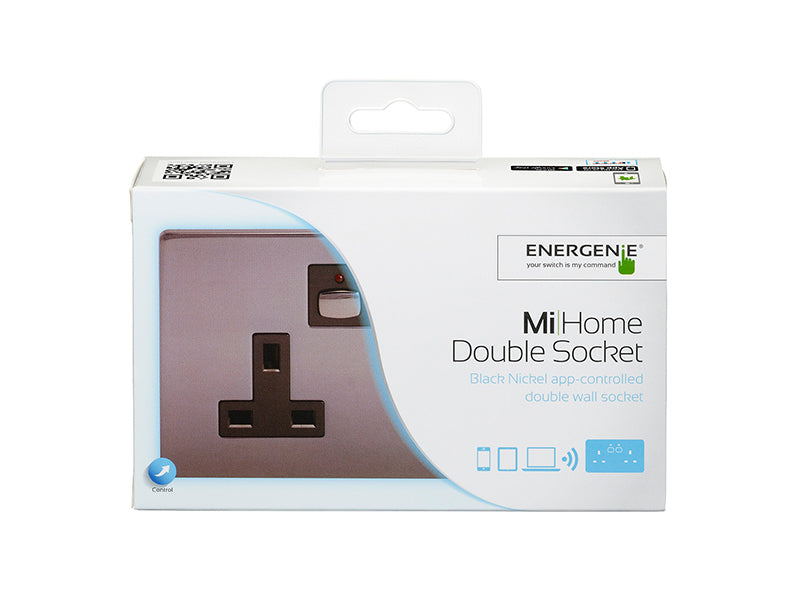 Energenie Mi Home Style - Double Socket - nickel