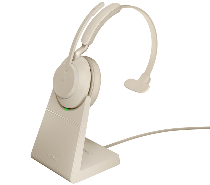 Jabra Evolve2 65 Link380c MS Mono Stand Beige