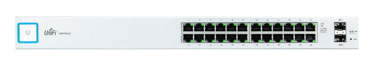 Ubiquiti UniFi Switch US-24 - Switch - Managed - 24 x 10 100 1000 2 x Gigabit SFP - rack-mountable