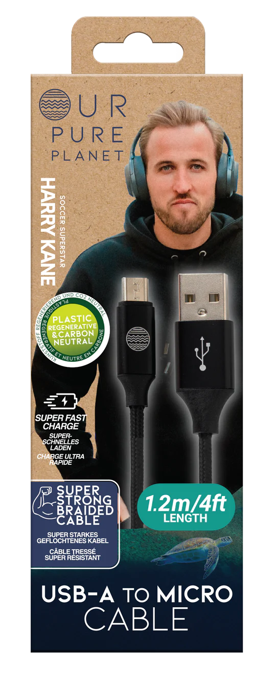 OUR PURE PLANET USB-A TO MICRO CABLE 1.2M
