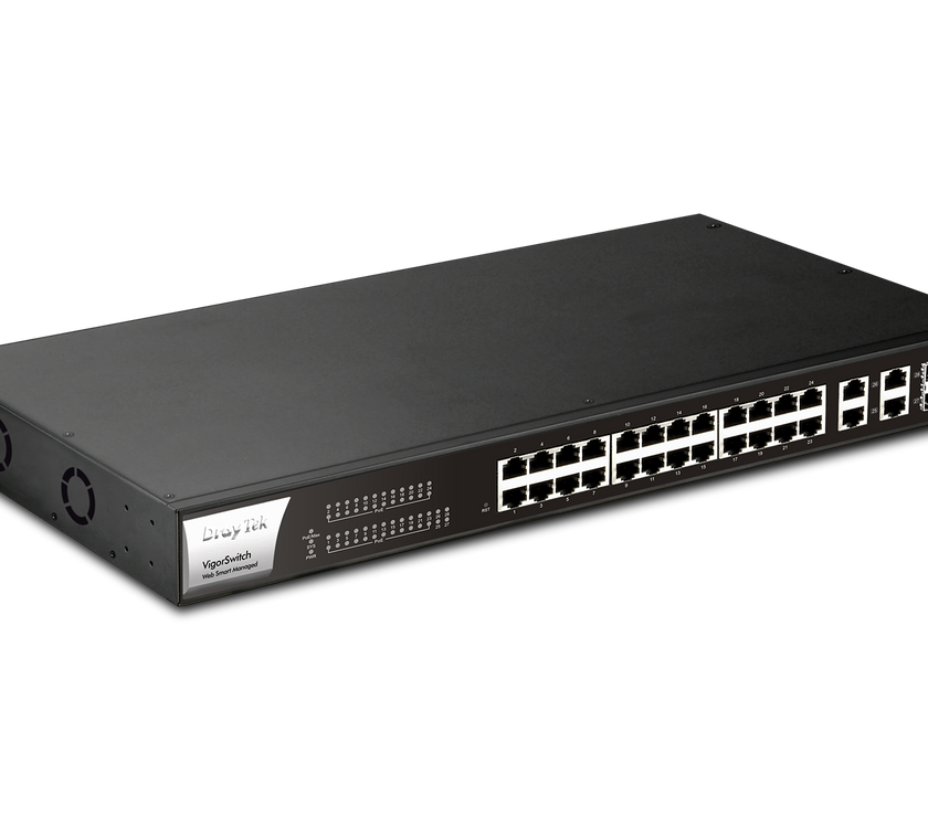 Draytek P1282 Managed Gigabit Ethernet (10/100/1000) Power over Ethernet (PoE) 1U Black