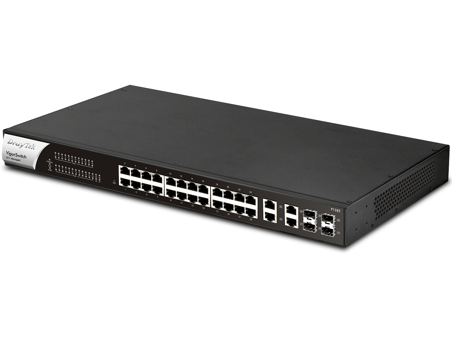 Draytek P1282 Managed Gigabit Ethernet (10/100/1000) Power over Ethernet (PoE) 1U Black