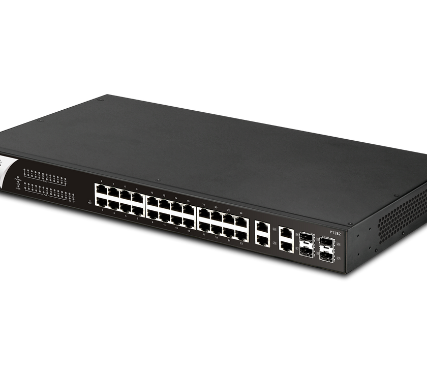 Draytek P1282 Managed Gigabit Ethernet (10/100/1000) Power over Ethernet (PoE) 1U Black