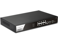 DrayTek P2100 Managed L2+/L3 Gigabit Ethernet (10/100/1000) Power over Ethernet (PoE) 1U Black, Silver