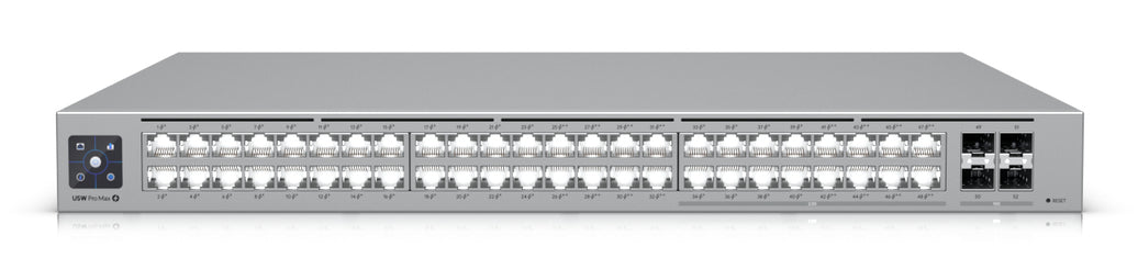 Ubiquiti UniFi Pro Max 48 PoE - Switch - L3 - Managed - 16 x 1 2.5G (8 PoE 8 PoE ) 32 x 10 100 1000 (24 PoE 8 PoE ) 4 x 10 Gigabit SFP - rack-mountable - PoE (720 W)