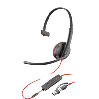 Poly 3200 Series Blackwire C3215 On-Ear Wired Headset