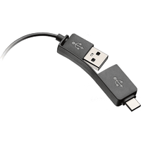 Poly Blackwire 3220 Stereo USB-C Black Headset +USB-C/A Adapter (Bulk)