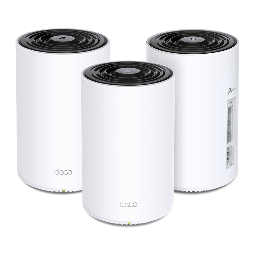TP-Link Deco PX50 V1 - Wi-Fi system - (3 routers) - up to 6 500 sq.ft - mesh 1GbE G.hn - Wi-Fi 6 - Dual Band