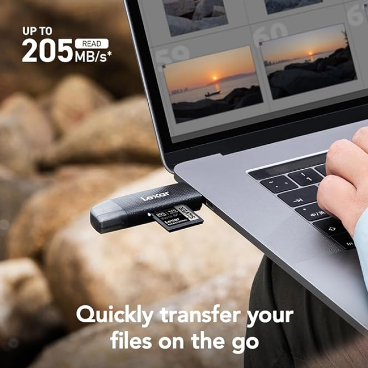 Lexar 310X Dual Slot USB microSD Reader