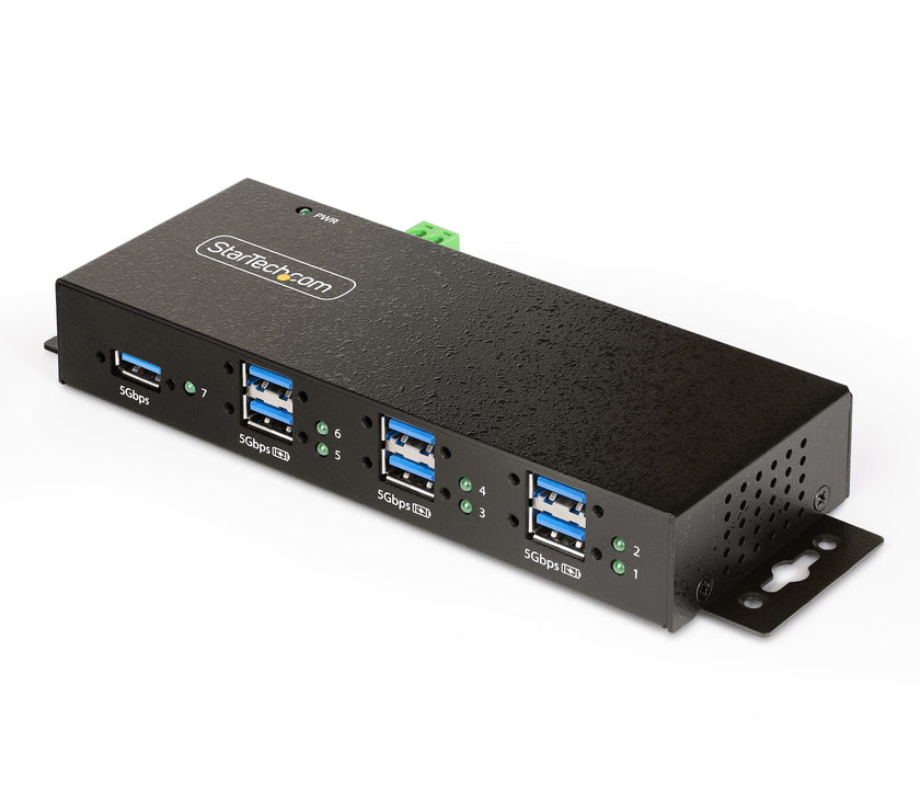 7-Port Managed Industrial USB Hub 5Gbps