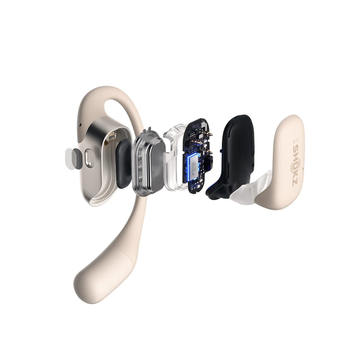 SHOKZ OPENFIT BEIGE SPORTS HEADPHONES