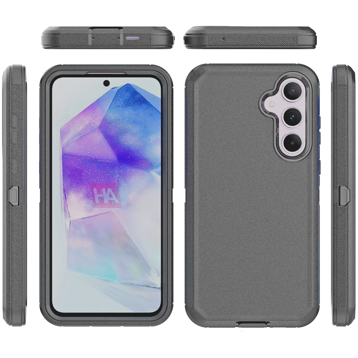 Samsung A55 rugged case with inbuilt screen protector