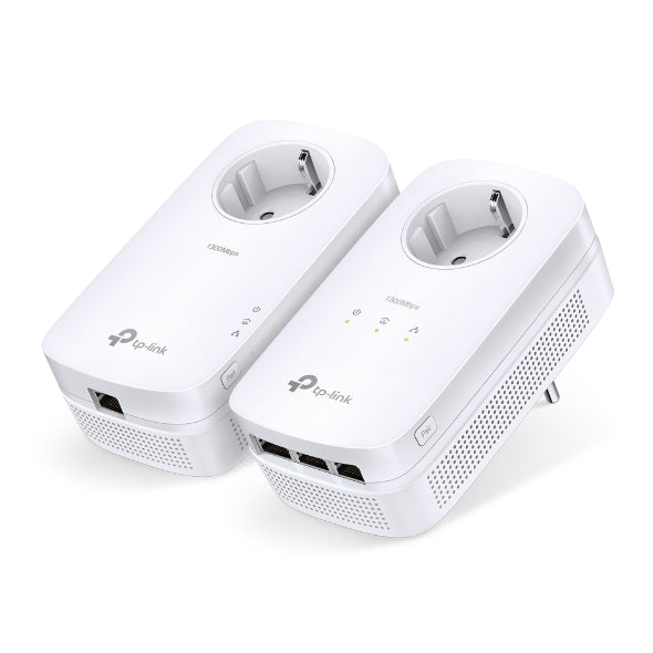 TP-Link TL-PA8033P KIT V4 - Starter Kit - powerline adapter kit 3-port switch - 1GbE HomePlug AV (HPAV) HomePlug AV (HPAV) 2.0 IEEE 1901 - wall-pluggable
