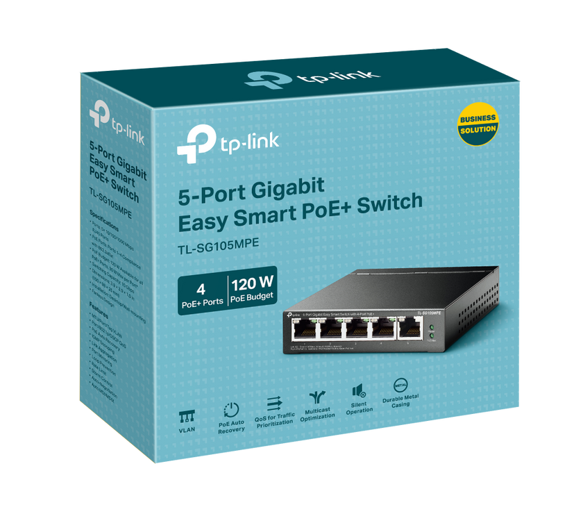 TP-Link 5-Port Gigabit Easy Smart Switch with 4-Port PoE+
