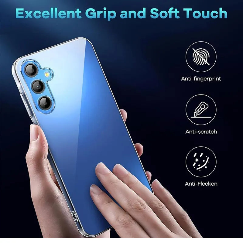 Accuratus Soft TPU silicone case for Samsung A17 cases with high tempered glass screen protector