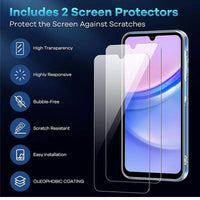 Accuratus Soft TPU silicone case for Samsung A17 cases with high tempered glass screen protector