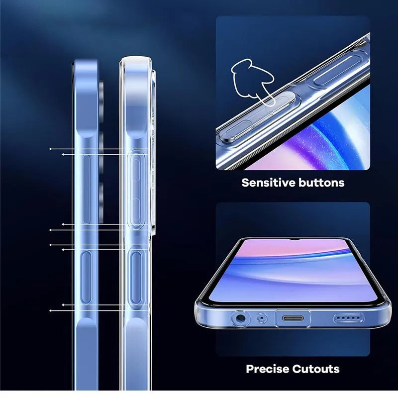 Accuratus Soft TPU silicone case for Samsung A17 cases with high tempered glass screen protector