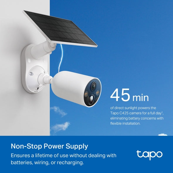 TP-Link Tapo C425 KIT V1.26 - Network surveillance camera - outdoor - weatherproof - colour (Day Night) - 4 MP - 2560 x 1440 - 2K