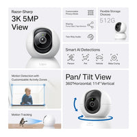 TP-LINK Pan/Tilt AI Home Security Camera