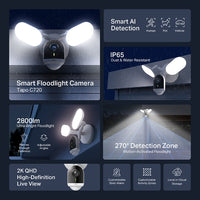 TP-Link Tapo C720 IP security camera Outdoor 2560 x 1440 pixels Wall