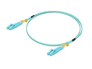 Ubiquiti UniFi - Patch cable - LC UPC multi-mode (M) to LC UPC multi-mode (M) - 3 m - fibre optic - duplex - 50 125 micron - OM3 - indoor - aqua