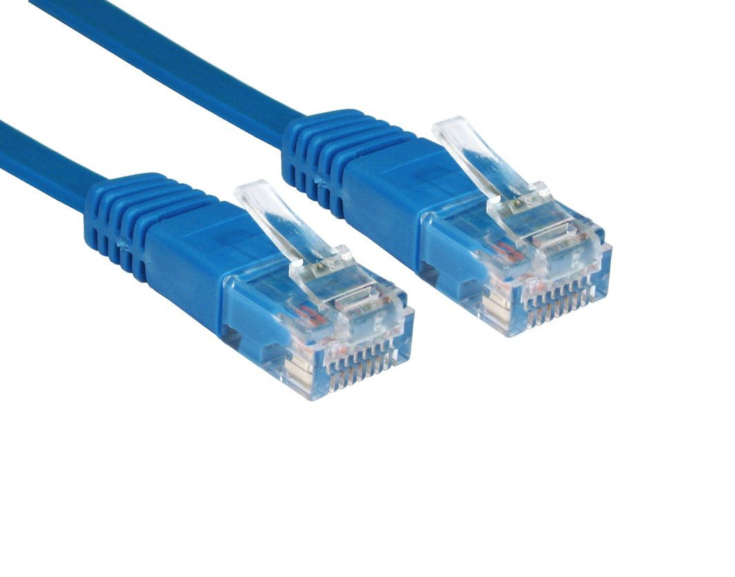 CDL 1m Cat5e Flat Patch Cable Blue