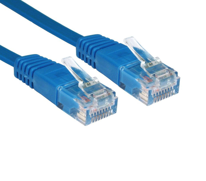 CDL 10m Cat5e Flat Patch Cable Blue