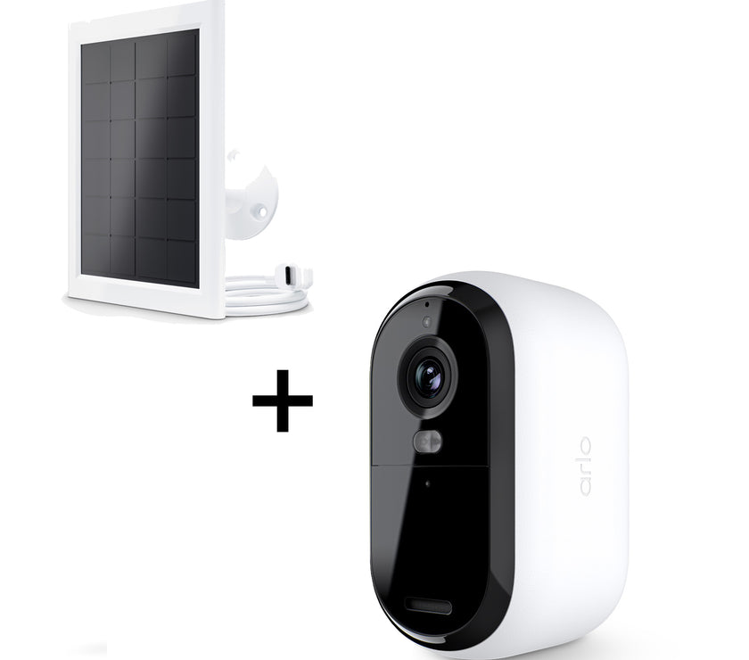 Arlo Essential 2K Outdoor Security Camera & Solar Panel, 3-pack