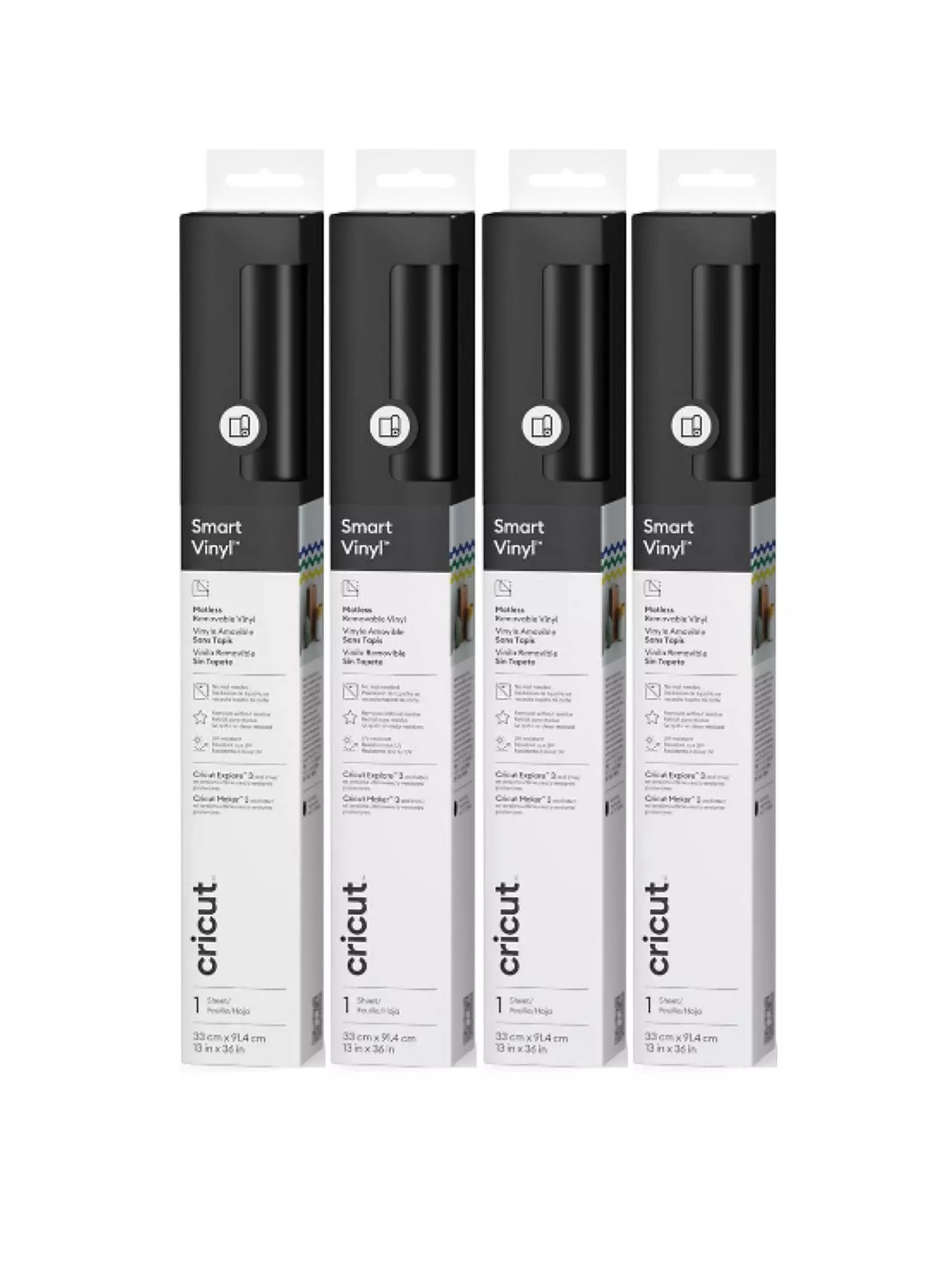 Cricut Smart Vinyl Removable(Blk) 4 Pack