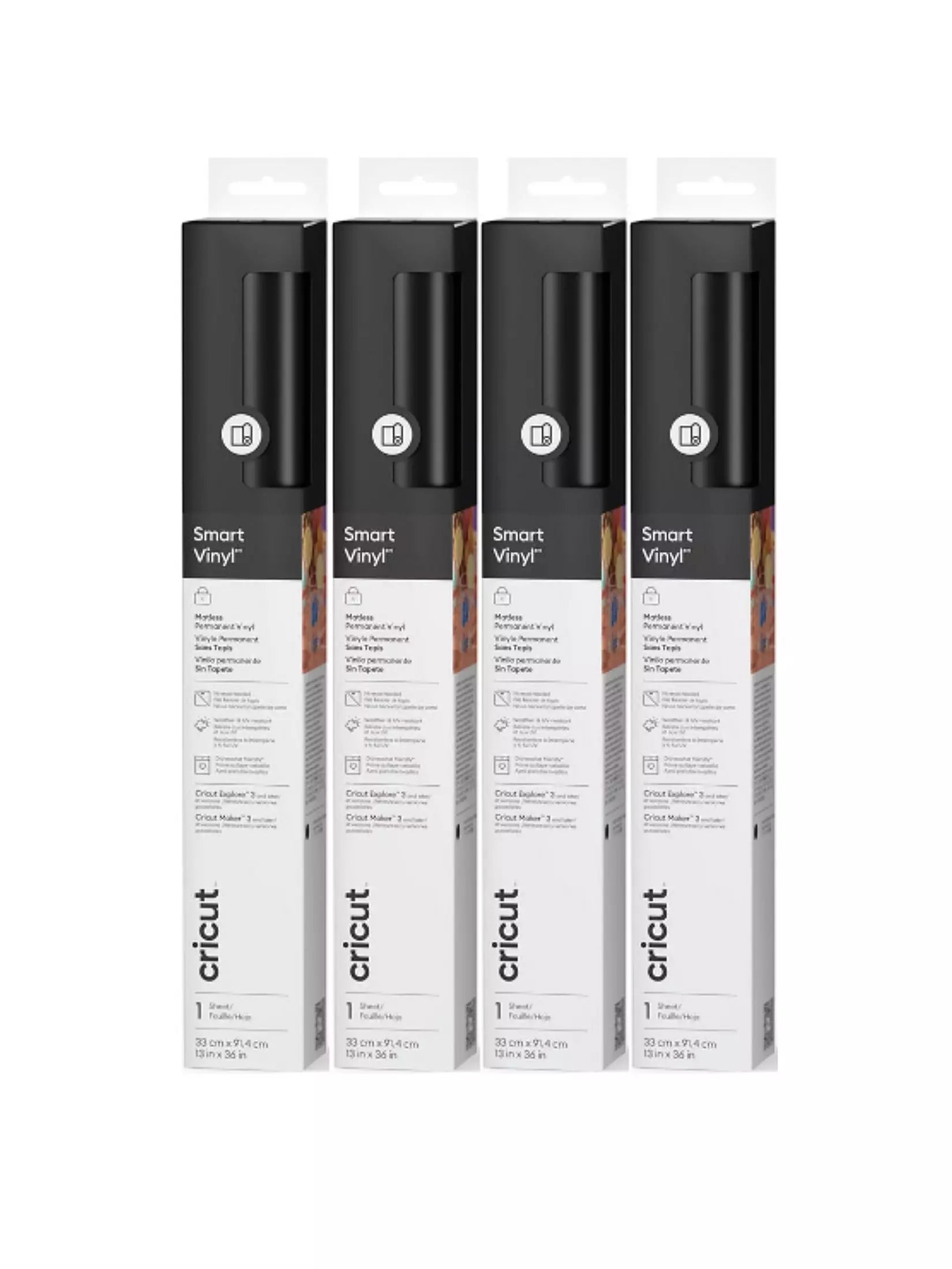 Cricut Smart Vinyl Permanent(Blk) 4 Pack