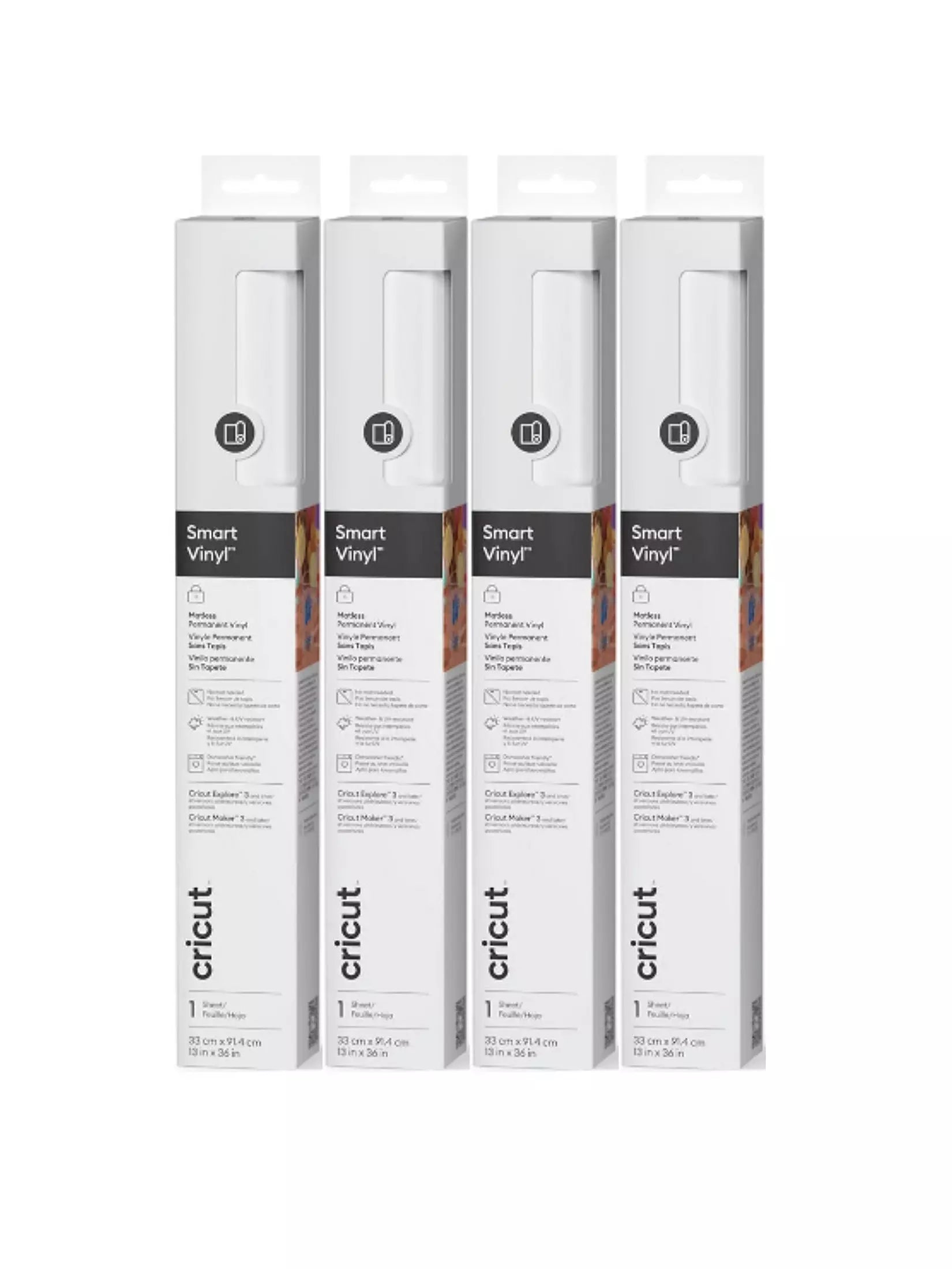Cricut Smart Vinyl Permanent(Wht) 4 Pack
